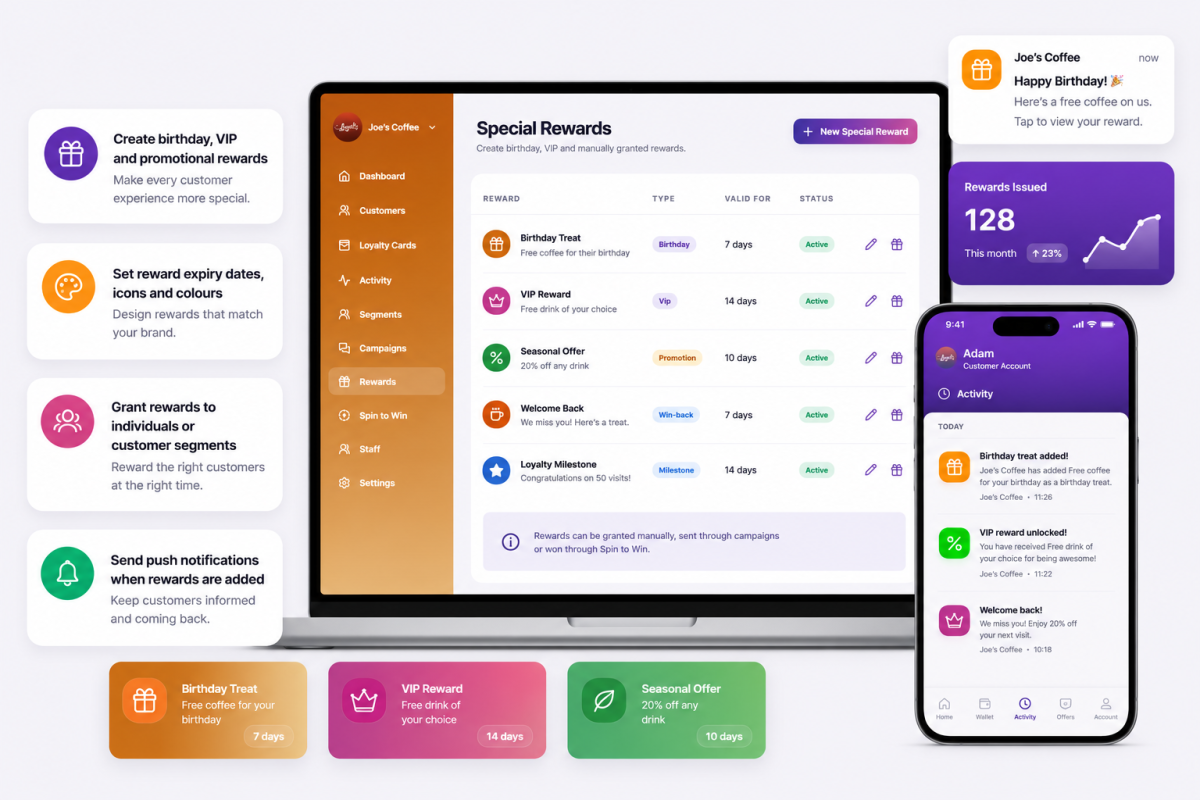 Special customer rewards displayed in Loyalty
