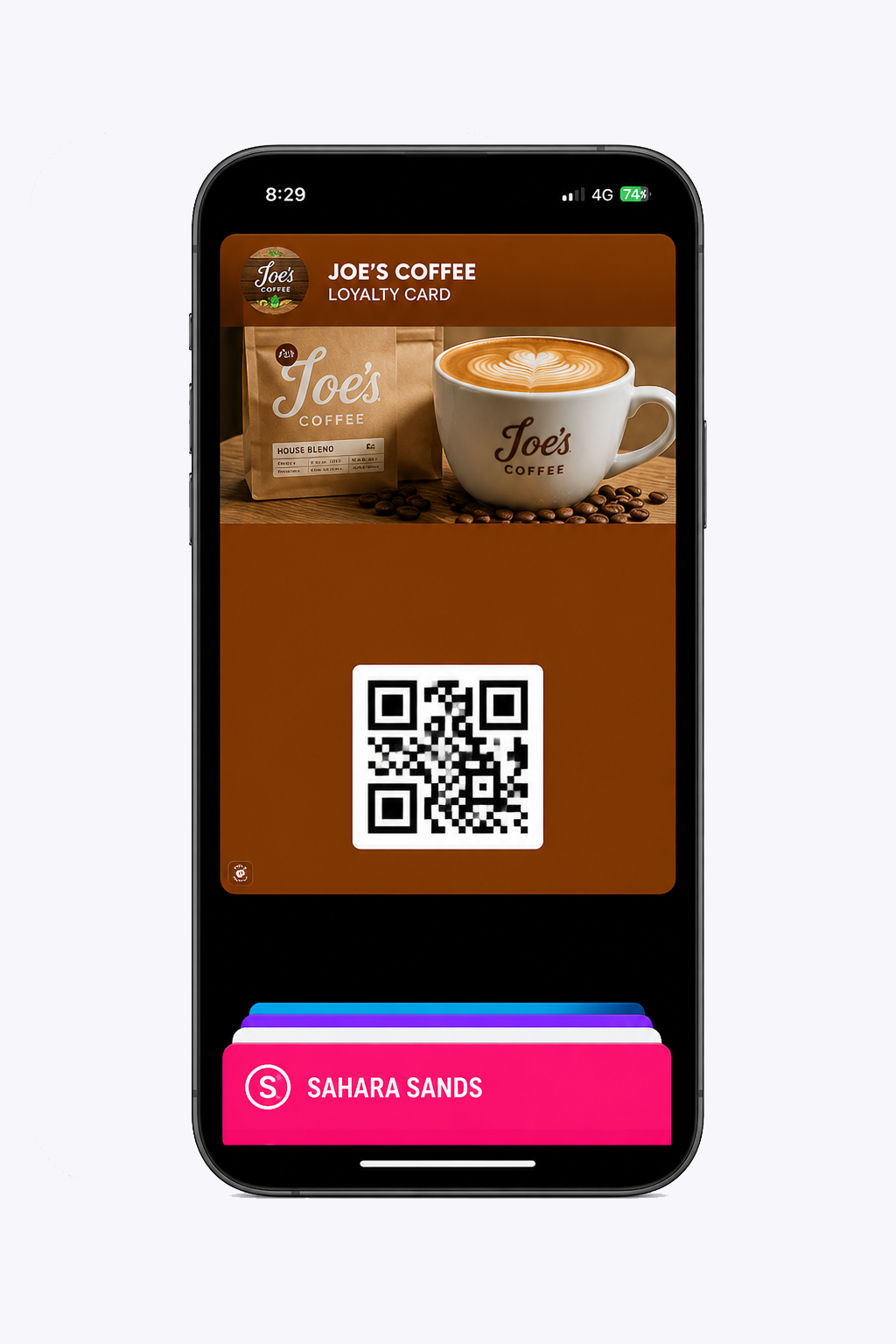 Loyalty card displayed in Apple Wallet